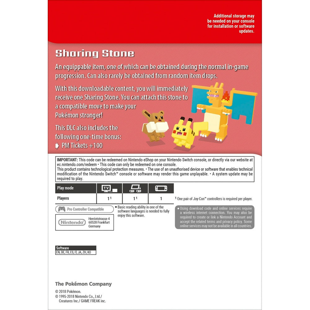Pokémon Quest Sharing Stone Digital Download