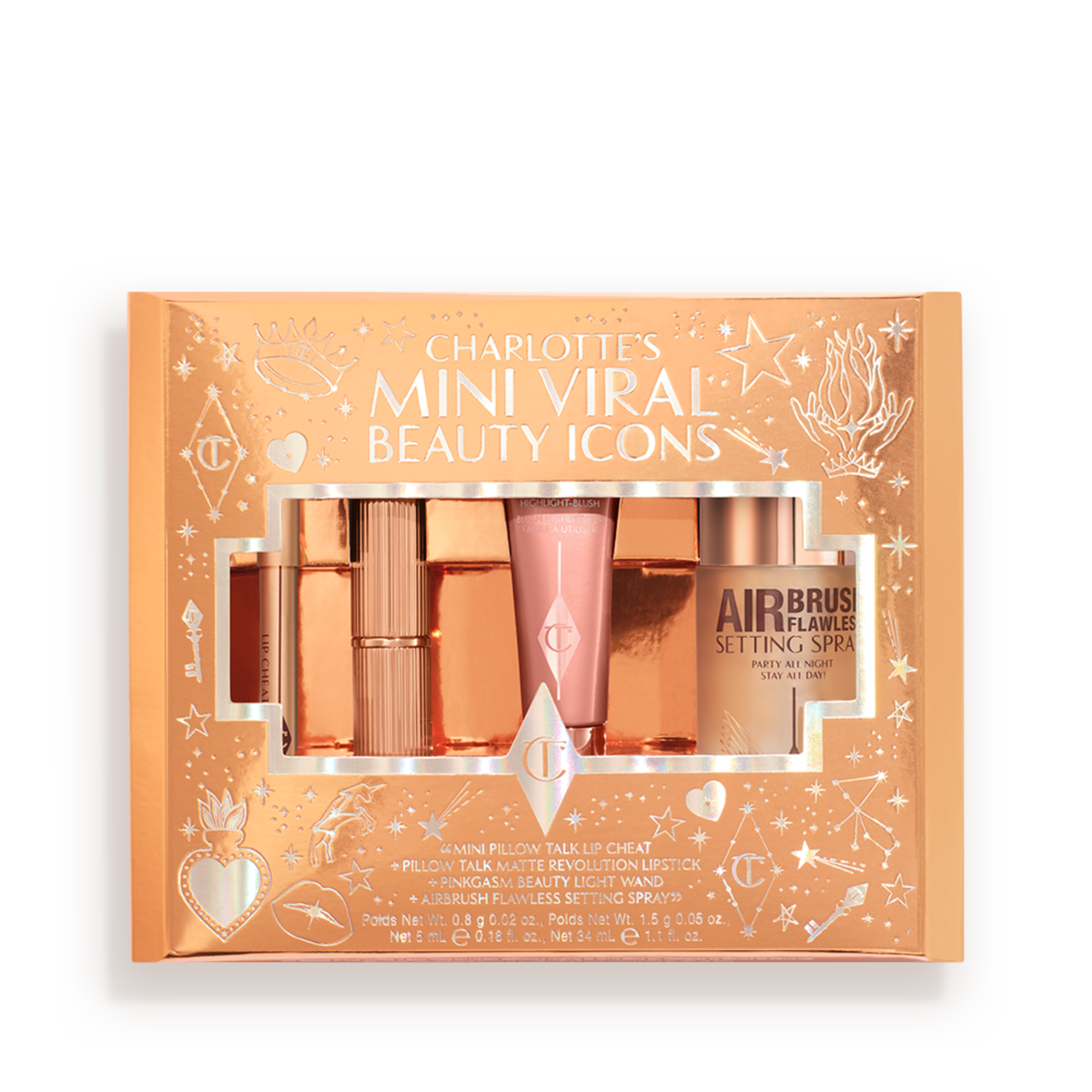 CHARLOTTE'S MINI VIRAL BEAUTY ICONS TRAVEL SIZE MAKEUP KIT