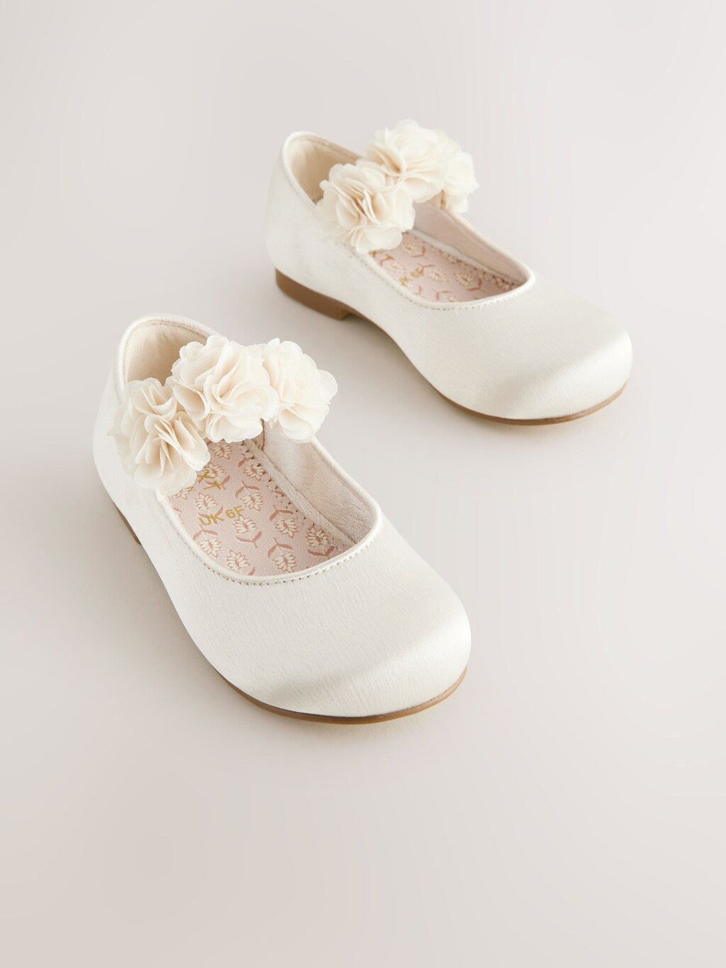 Satin Flower Girl Occasion Corsage  Shoes