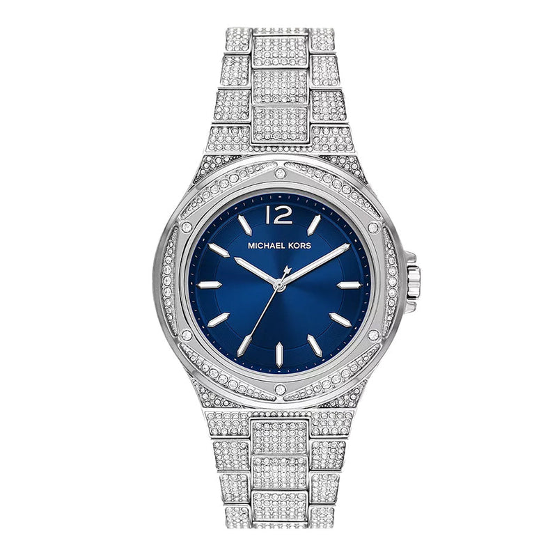 Michael Kors Ladies Watch Lennox 41mm Blue Silver MK6990