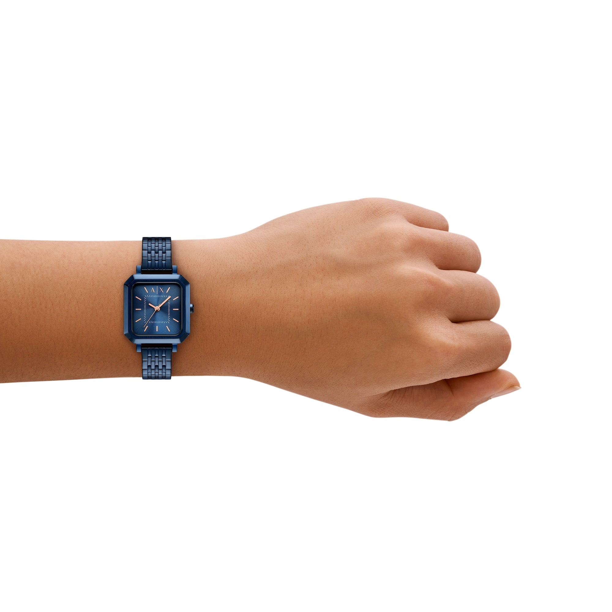 Women's Three-Hand Blue Stainless Steel Watch
