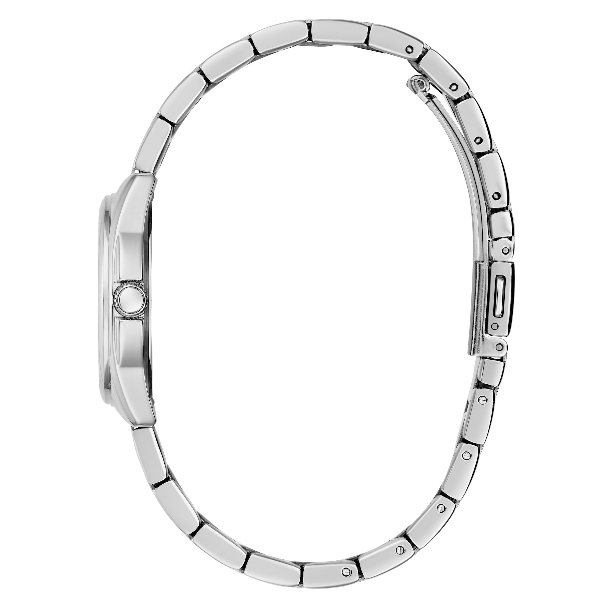 Women's Silver Crystal Dial Stainless Steel Watch