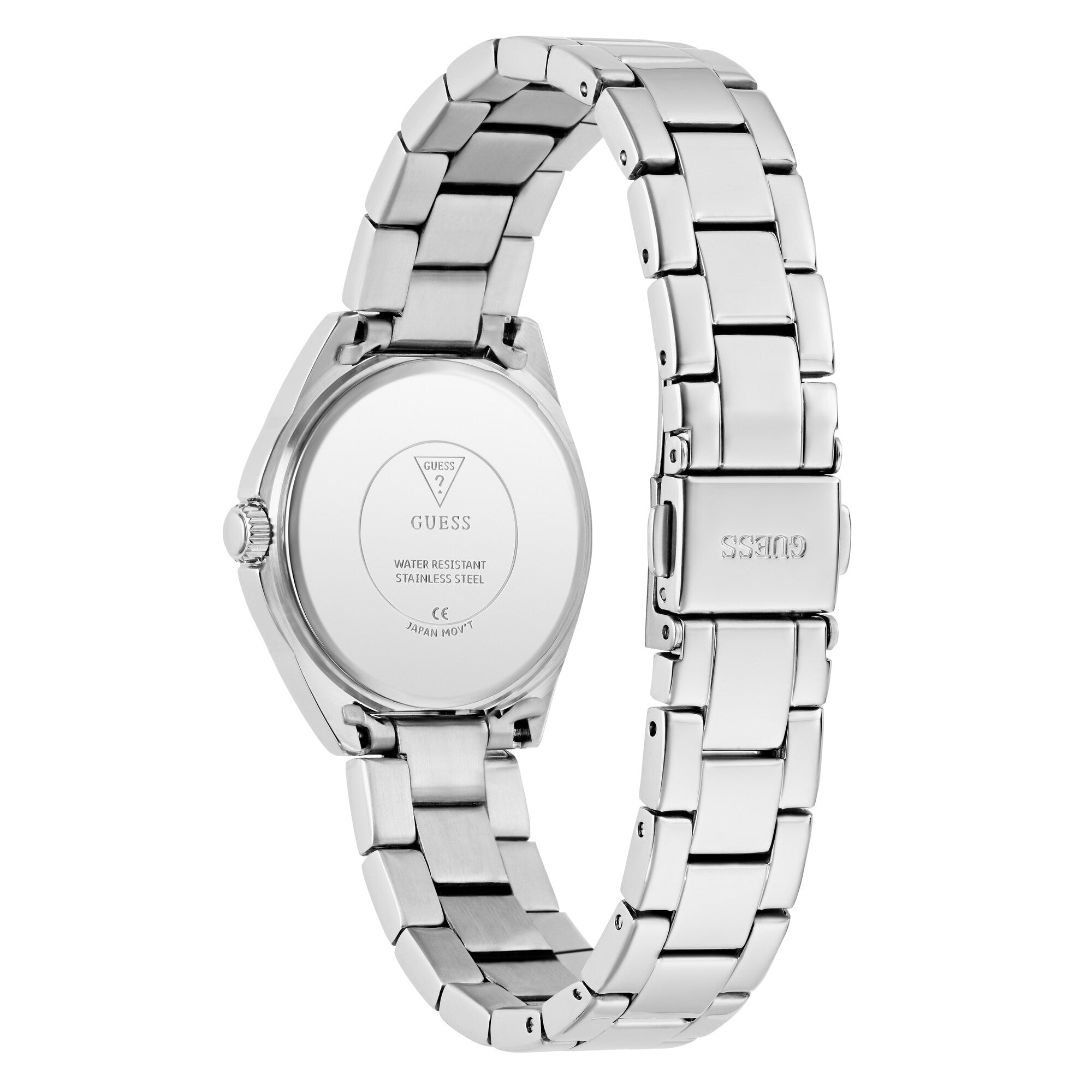 Women's Silver Crystal Dial Stainless Steel Watch