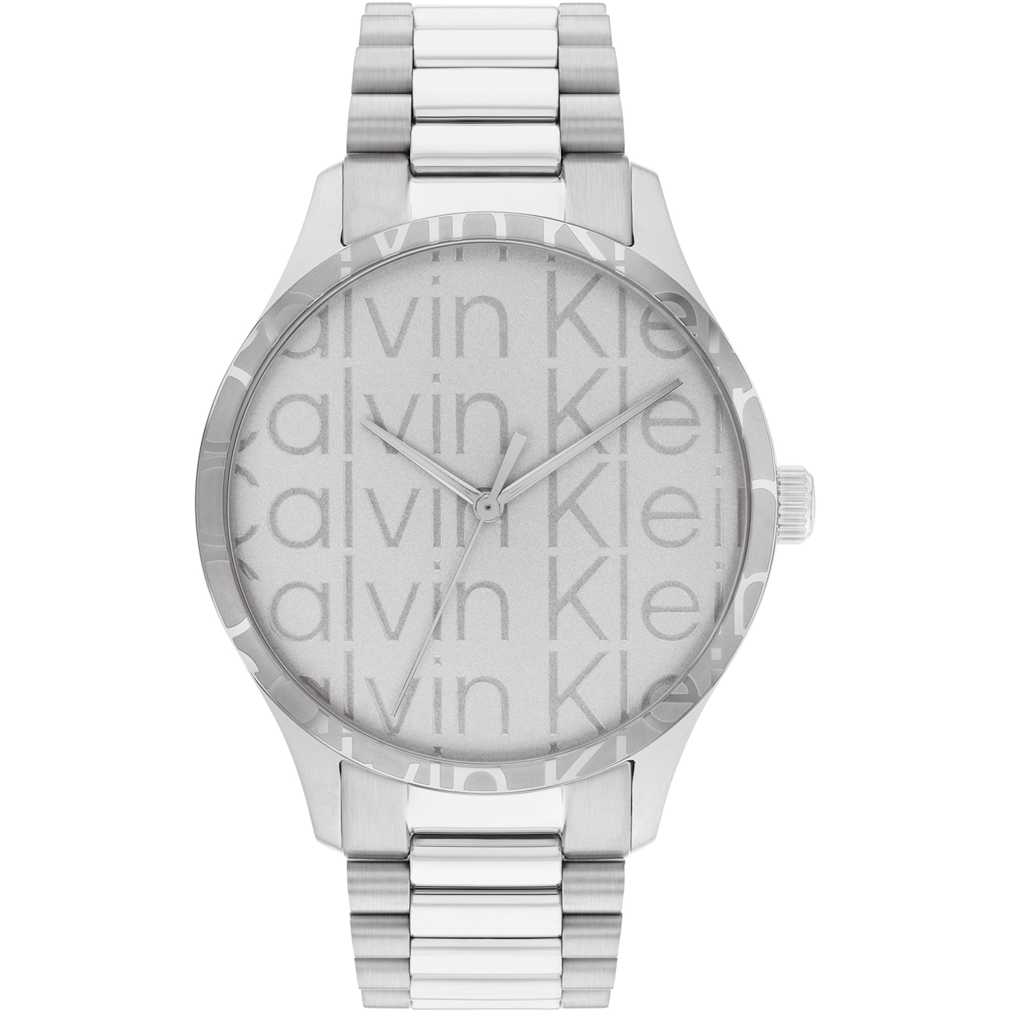 Women's Logo Silver Dial & Stainless Steel Bracelet Watch