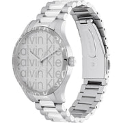 Women's Logo Silver Dial & Stainless Steel Bracelet Watch