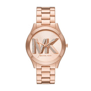 Women's Slim Runway Rose Tone Bracelet Watch