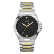 Ladies' Two Tone Black Stone Dial Bracelet Watch