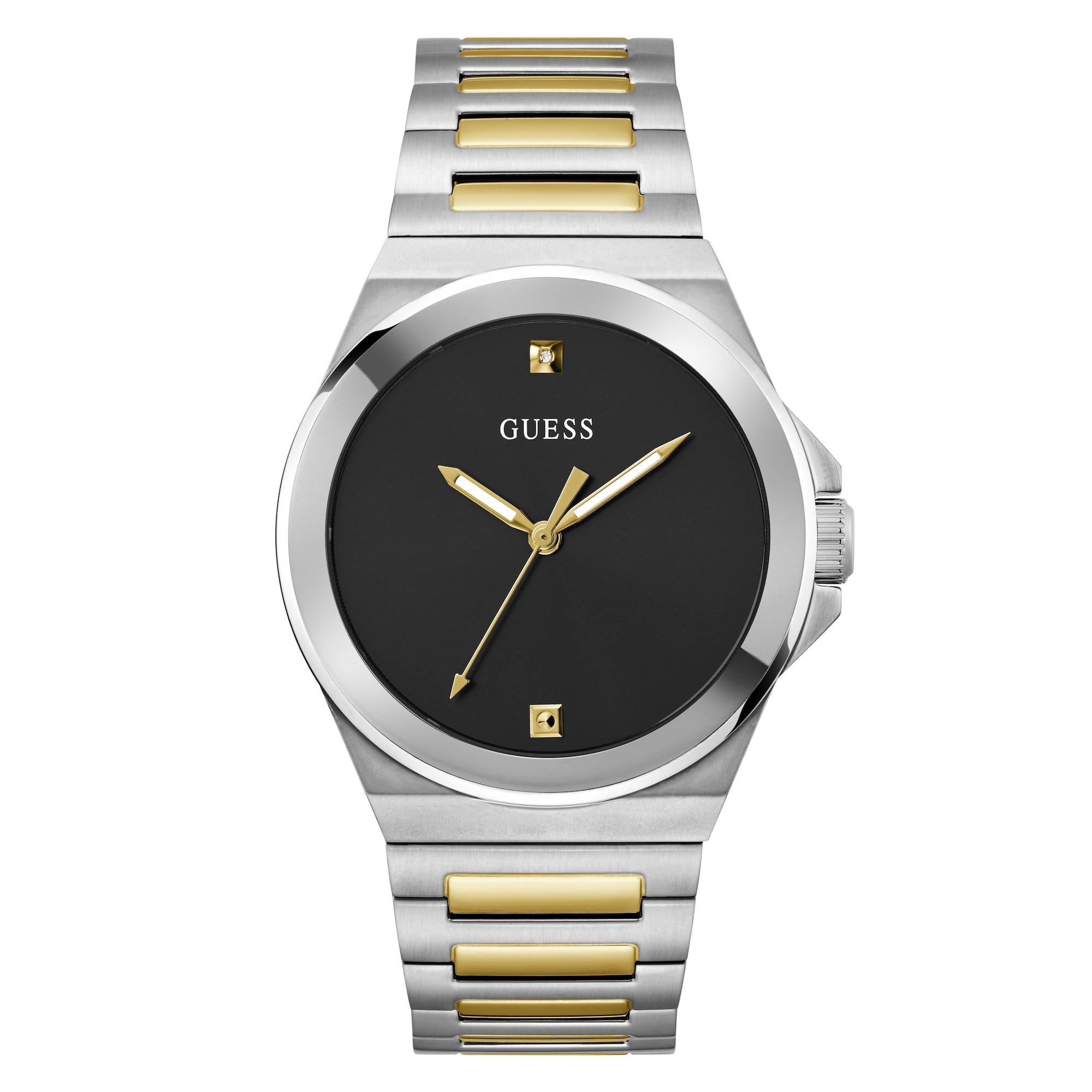 Ladies' Two Tone Black Stone Dial Bracelet Watch
