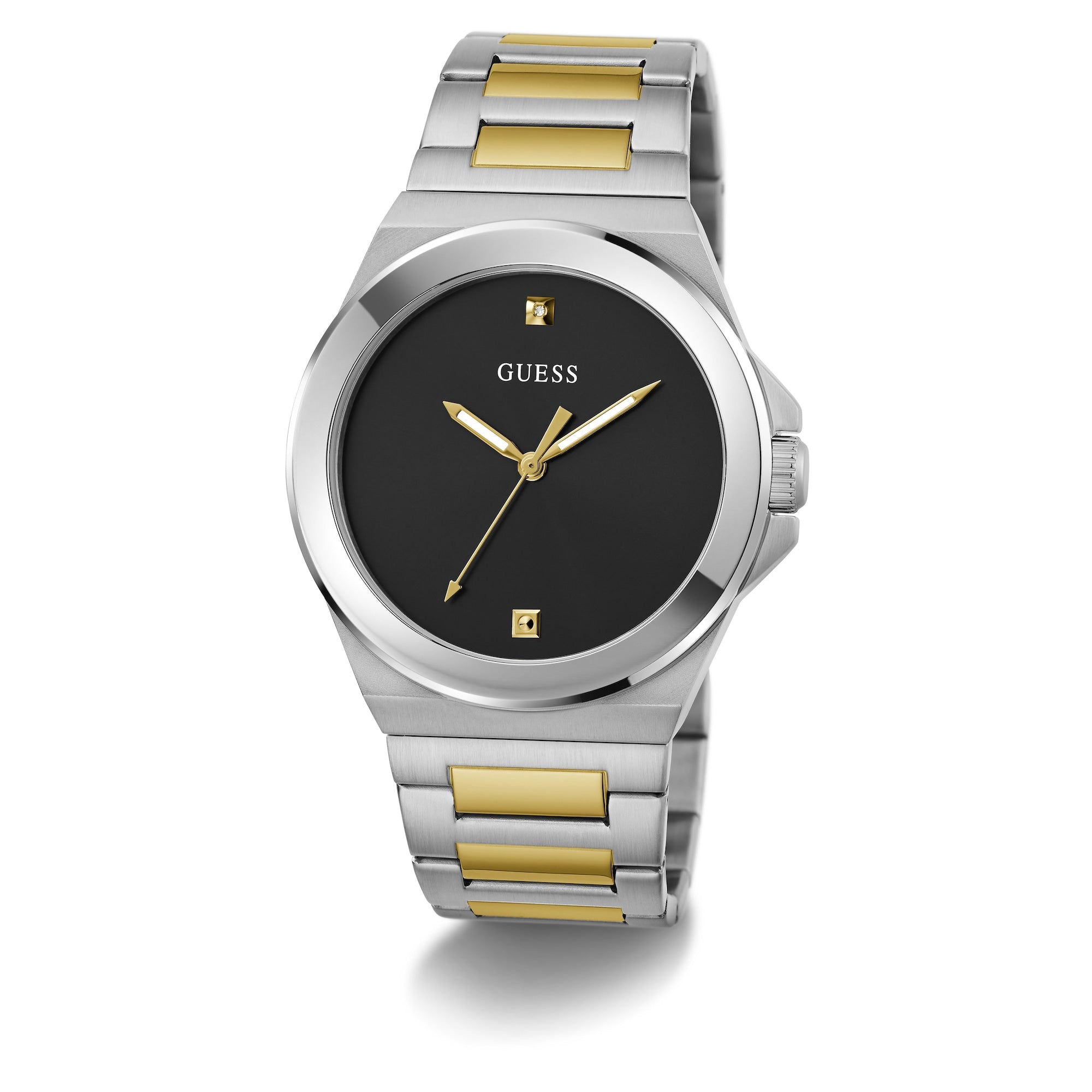 Ladies' Two Tone Black Stone Dial Bracelet Watch