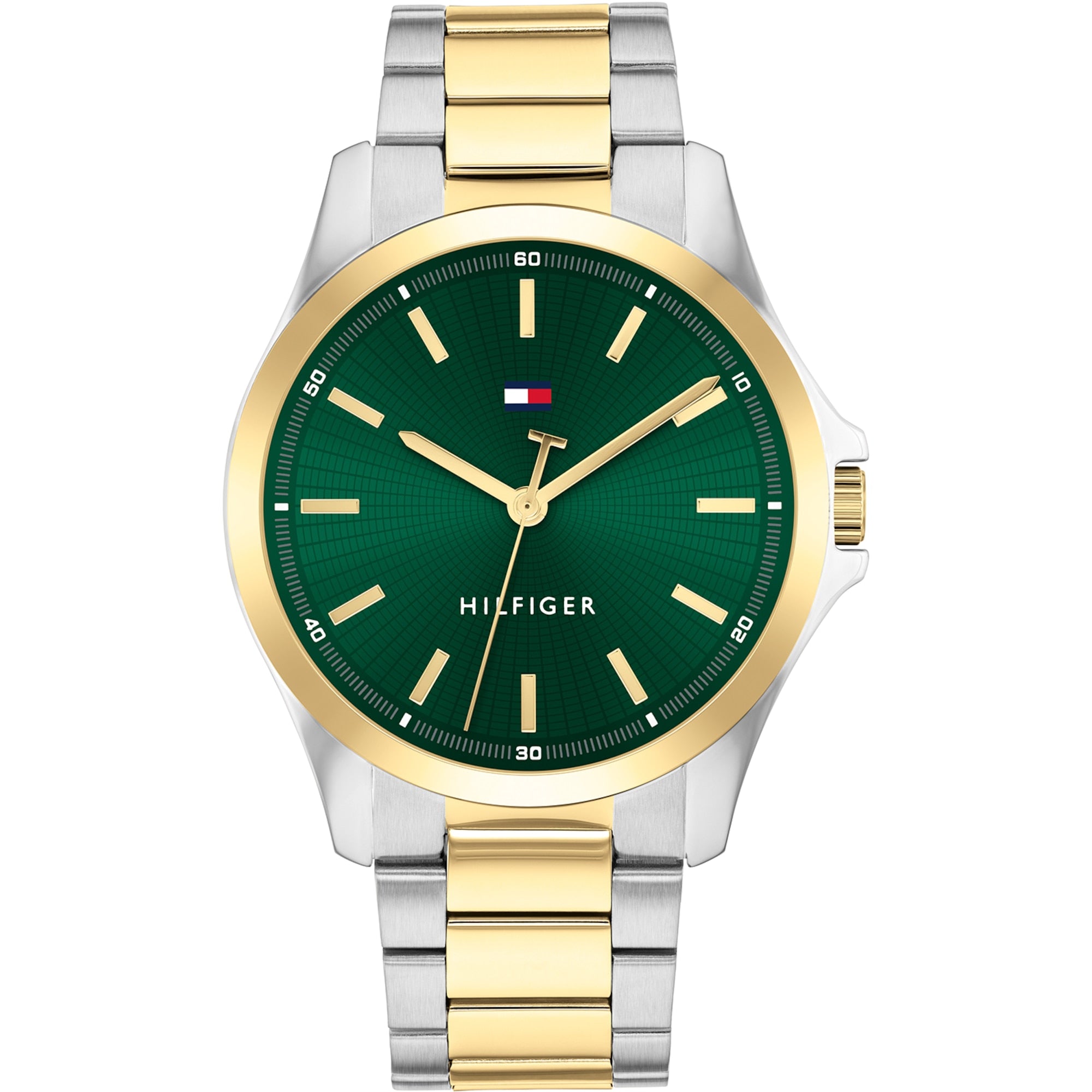 Men's Two Tone Stainless Steel Gold Plated Bracelet Watch