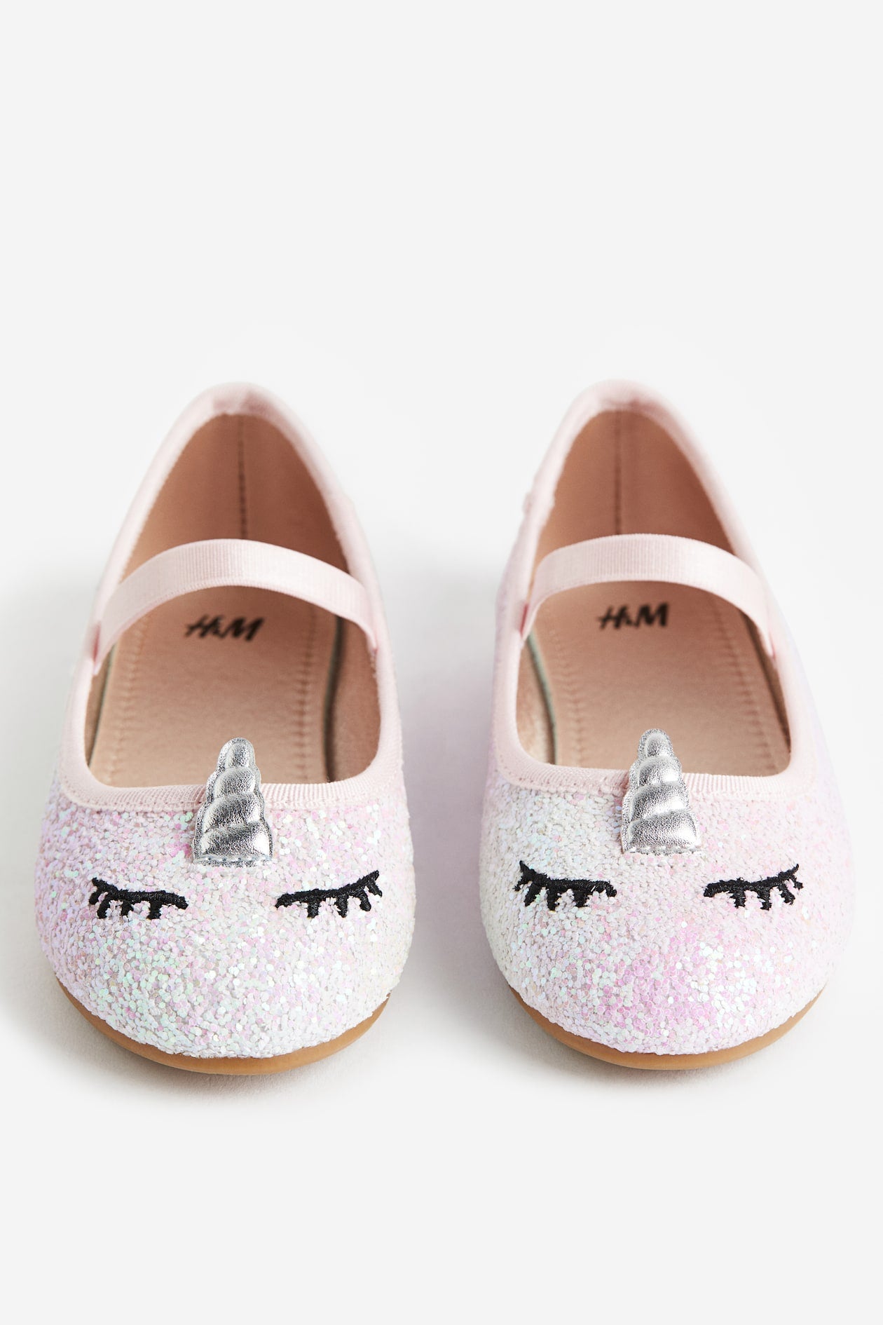 Appliquéd ballet pumps