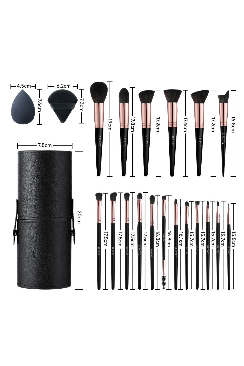 18 Pcs Professional Makeup Brush Set For Gift with Makeup Tool
