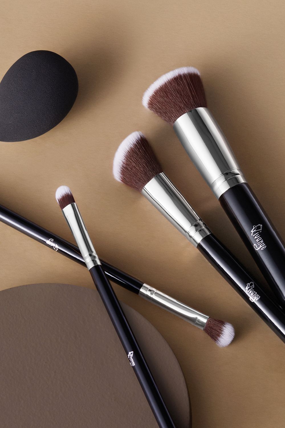 12 Pcs Silver Makeup Brush Set with Makeup Sponge and Brush Egg Gift Set