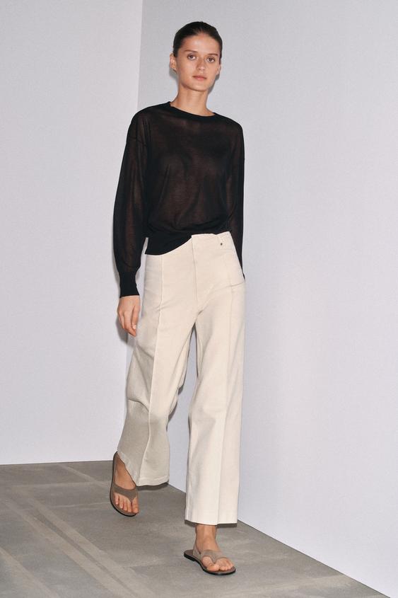 ZARA ZW COLLECTION WIDE-LEG HIGH-WAIST JEANS