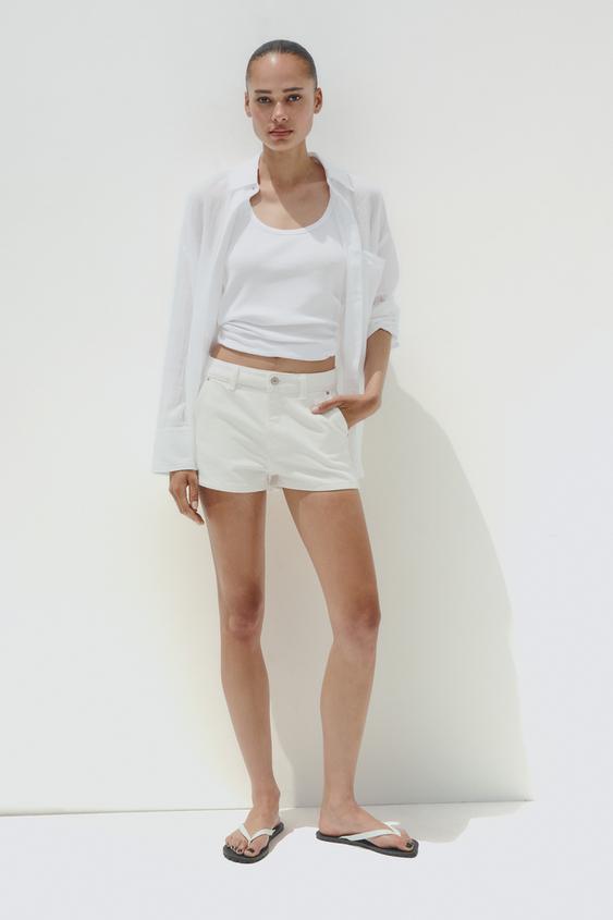 ZARA TRF CHINO DENIM SHORTS