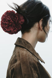 FABRIC HAIR CLIP WITH FLOWER