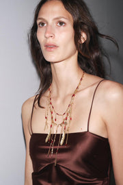 PACK OF 2 FEATHER WATERFALL NECKLACES