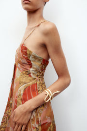 METAL SNAKESKIN PRINT BRACELET