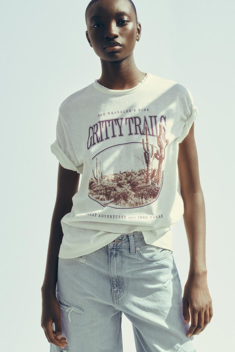 ZARA RODEO PRINT T-SHIRT