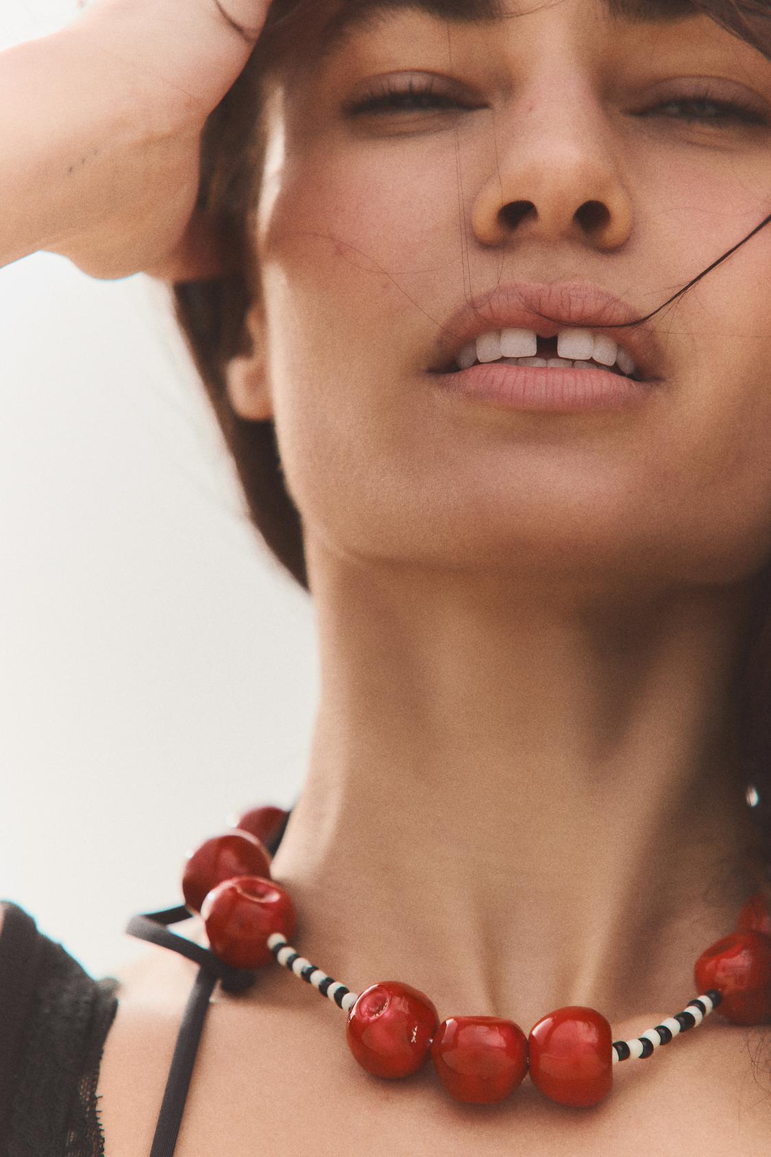 CHERRY BEAD NECKLACE