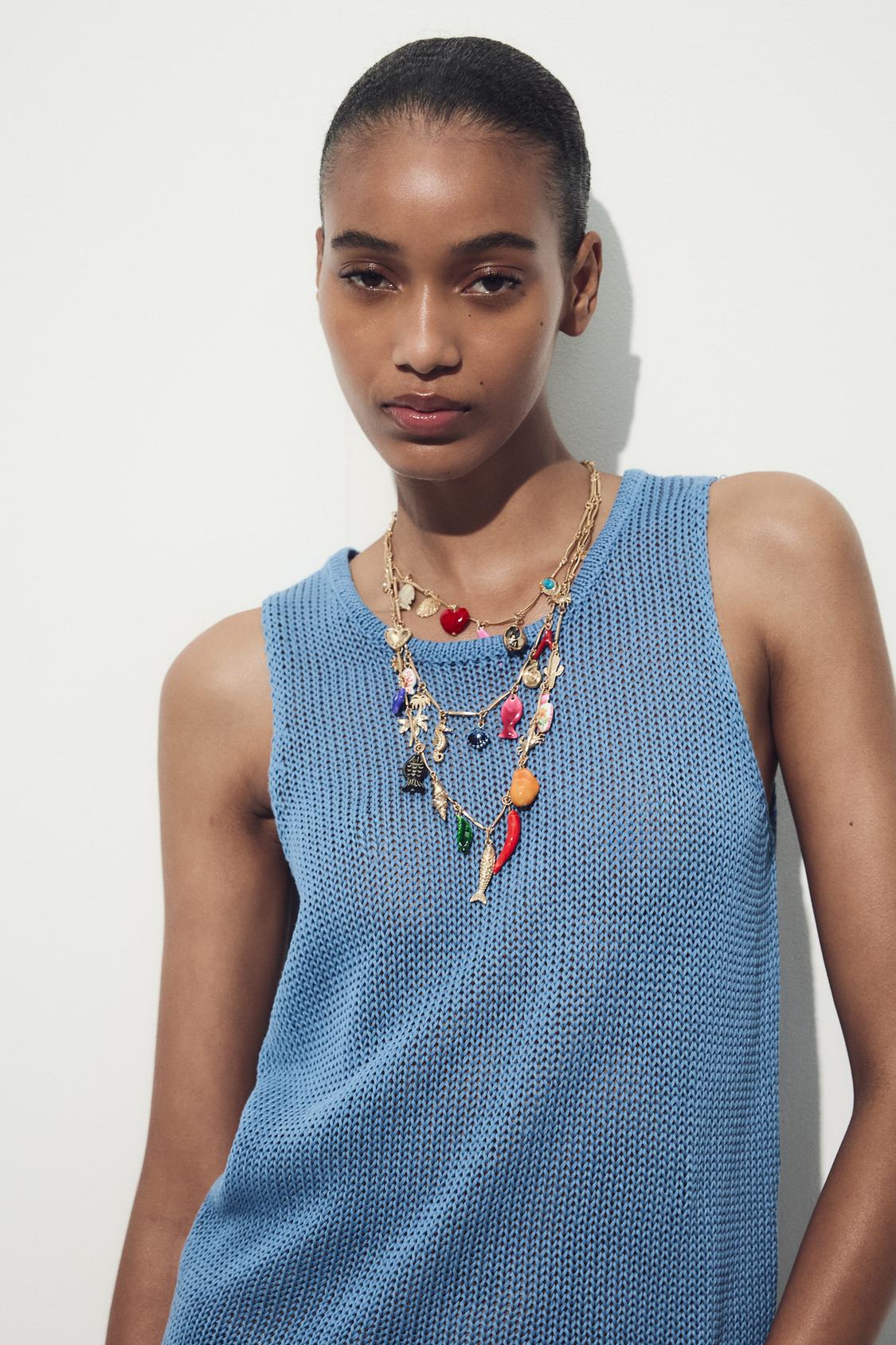 PACK OF 3 METAL CHARM NECKLACES