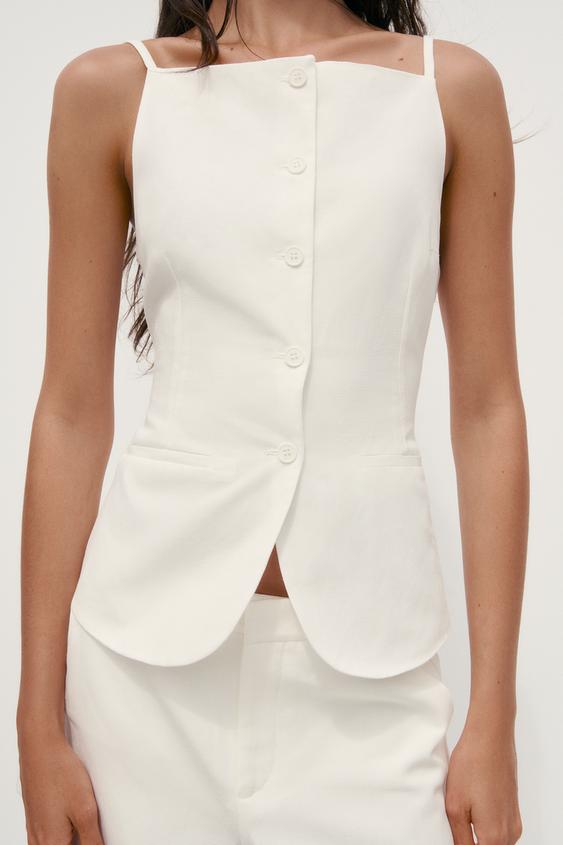 BUTTONED WAISTCOAT TOP