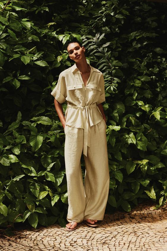 WIDE-LEG TROUSERS WITH ELASTIC WAIST