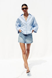 ZARA WIDE-SLEEVE POPLIN SHIRT