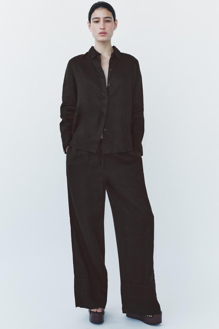ZARA ZW COLLECTION 100% LINEN SHIRT