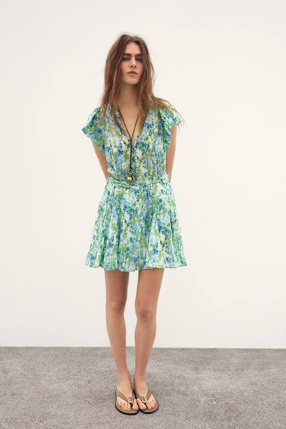 PRINTED MINI DRESS