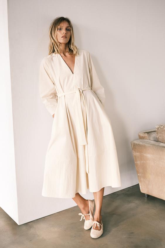 ZW COLLECTION MIDI DRESS WITH BELT