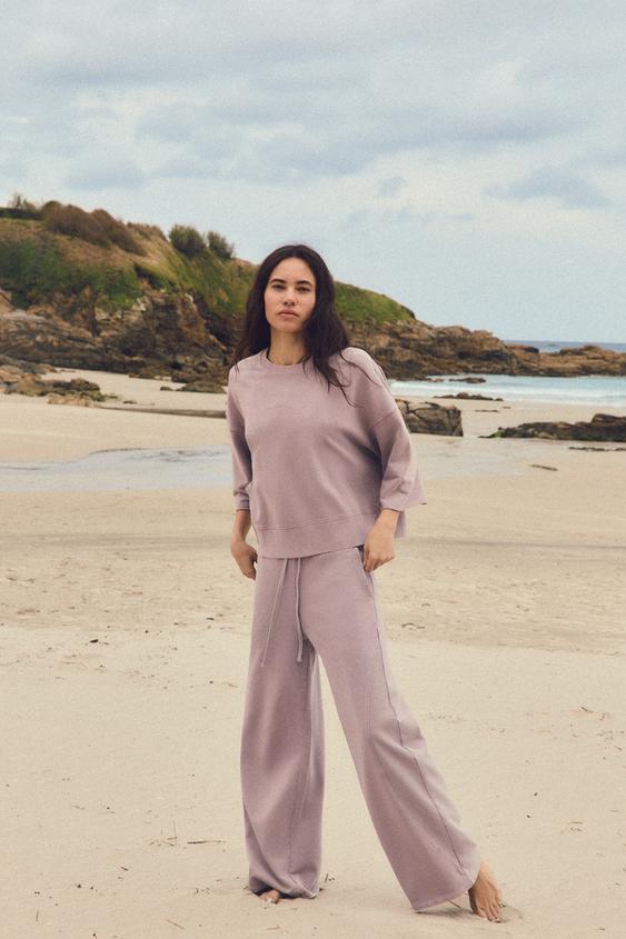 ZARA WASHED EFFECT TROUSERS