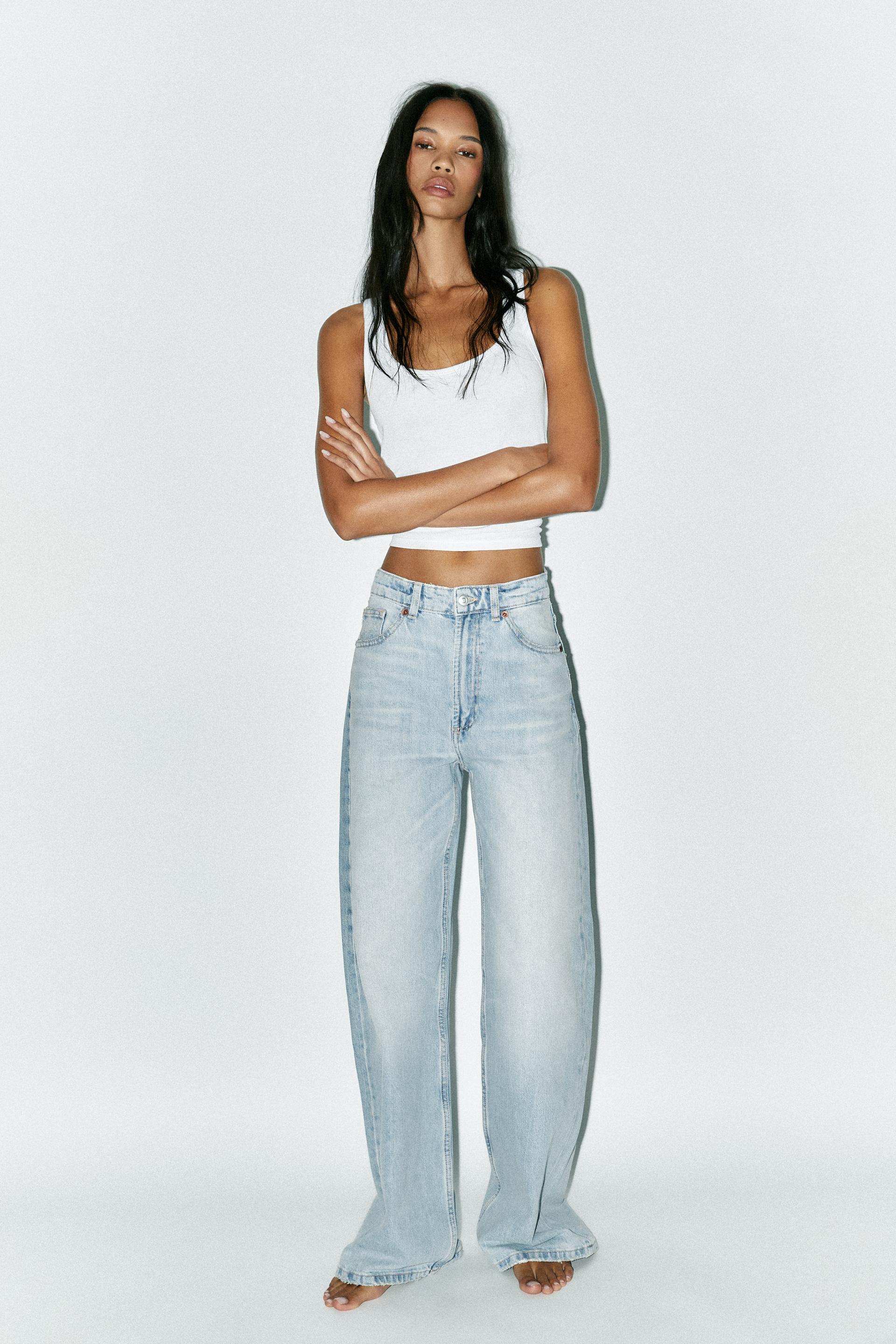 ZARA TRF EXTRA WIDE-LEG HIGH-WAIST JEANS