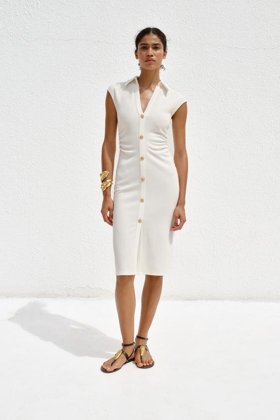 PIQU√â SHIRT DRESS