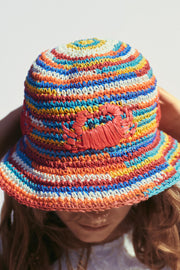 MULTICOLOURED BRAIDED CRAB HAT