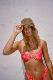 EMBROIDERED ANIMAL PRINT TWILL CAP