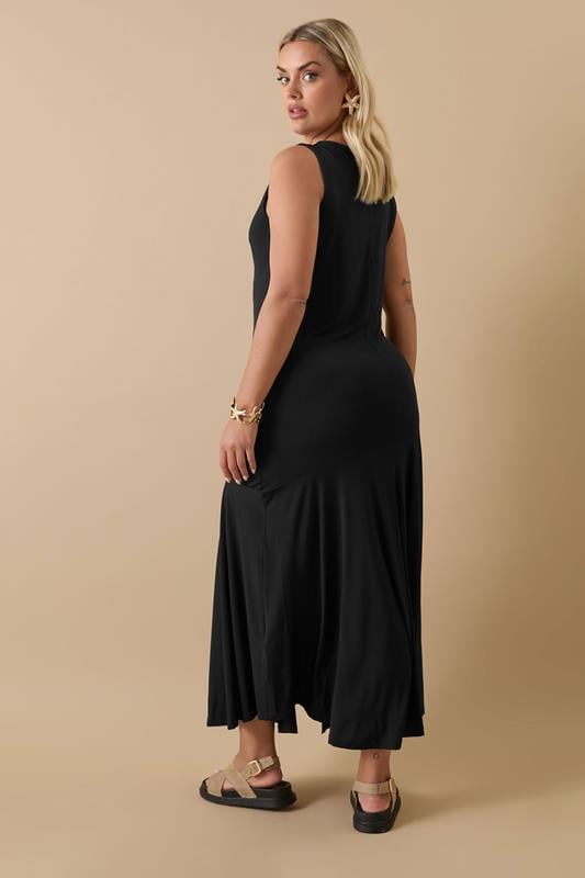 YOURS Curve Black Asymmetric Maxi Dress
