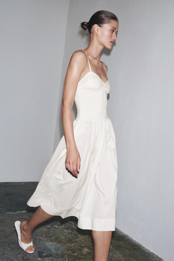 POPLIN CONTRAST DRESS