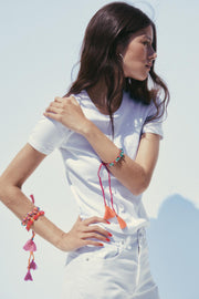 PACK OF 3 TEXTURED STONE WOVEN BANGLES