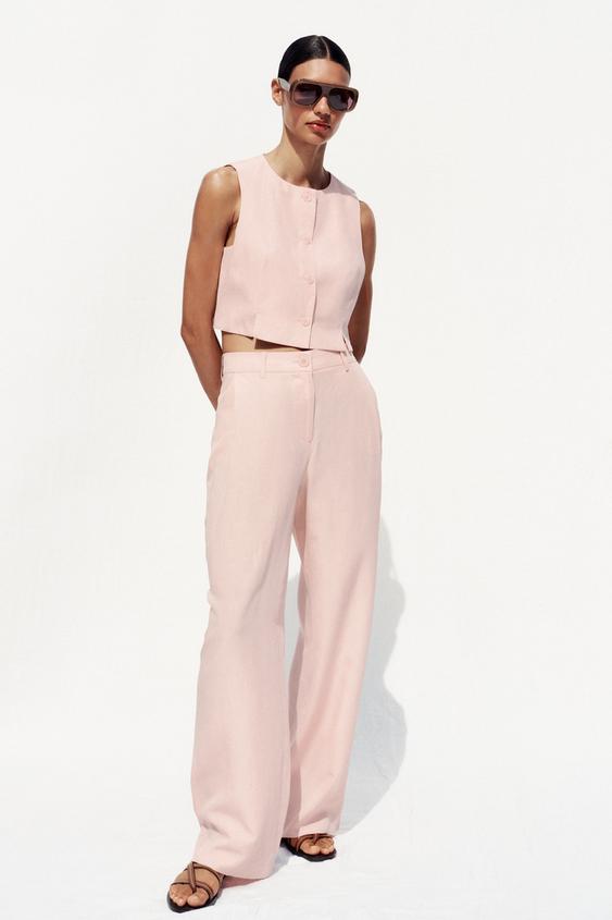WIDE-LEG TROUSERS WITH DARTS