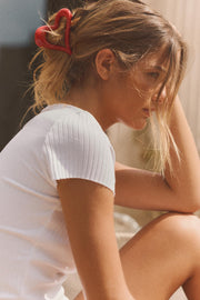 HEART SHEEPSKIN CLIP