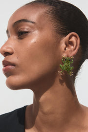RHINESTONE FROG EARRINGS