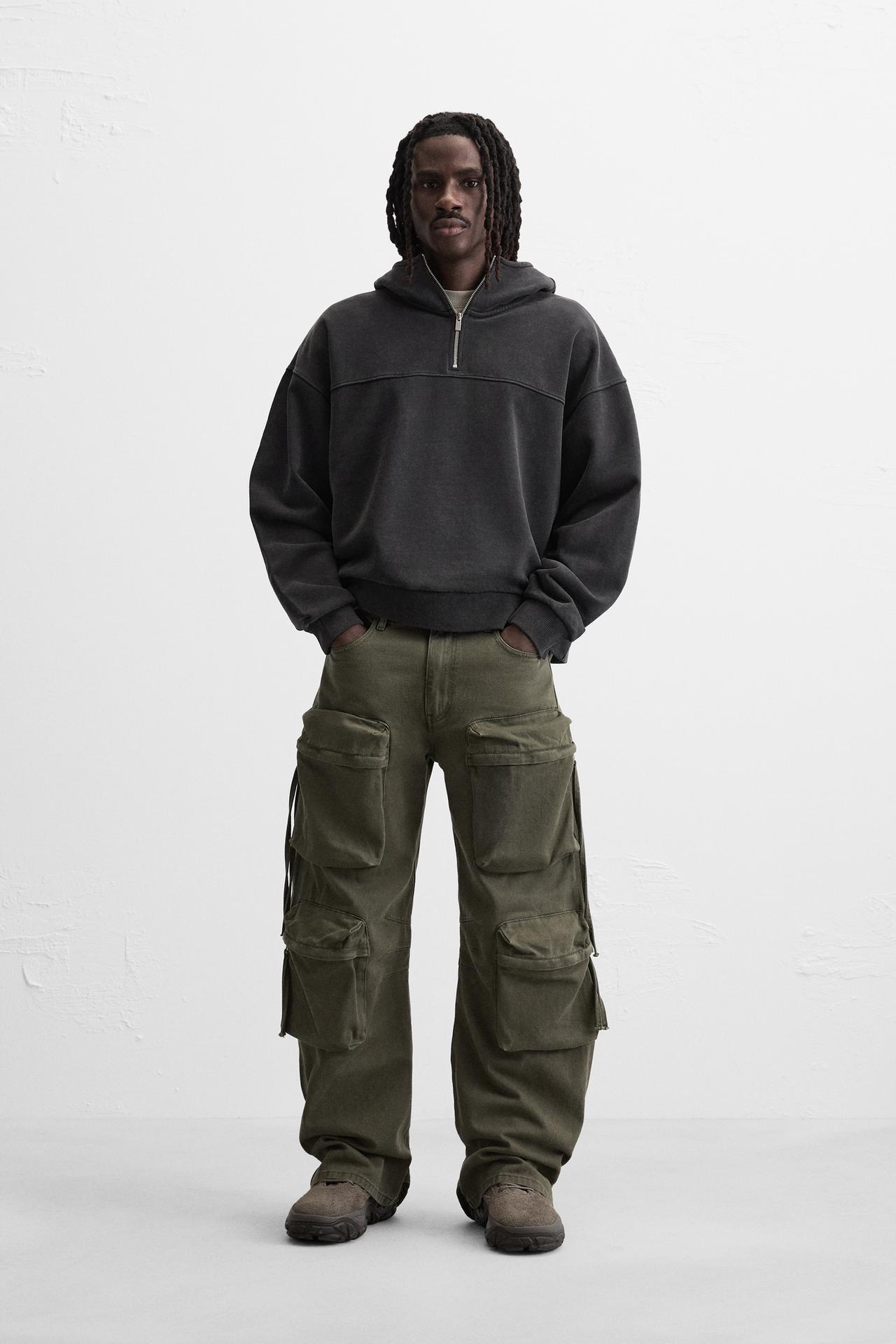 WASHED QUARTER-ZIP HOODIE