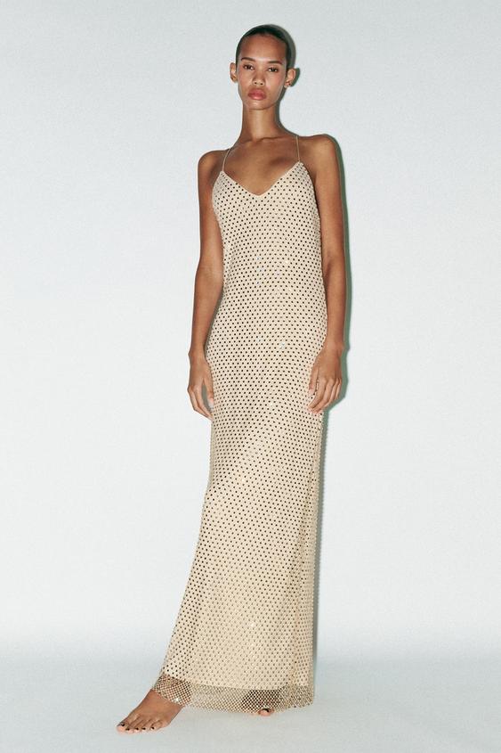 LONG RHINESTONE DRESS