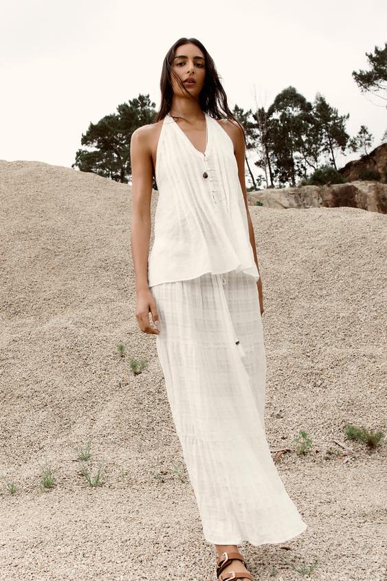 RUSTIC PANELLED SKIRT