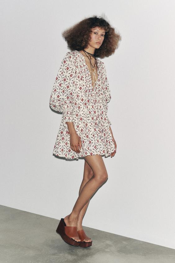 ZW COLLECTION PRINTED SHORT DRESS