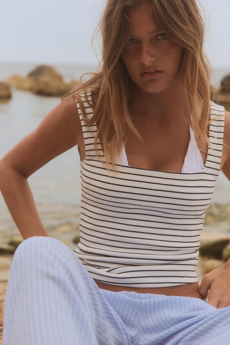 ZARA WIDE STRAP VEST TOP