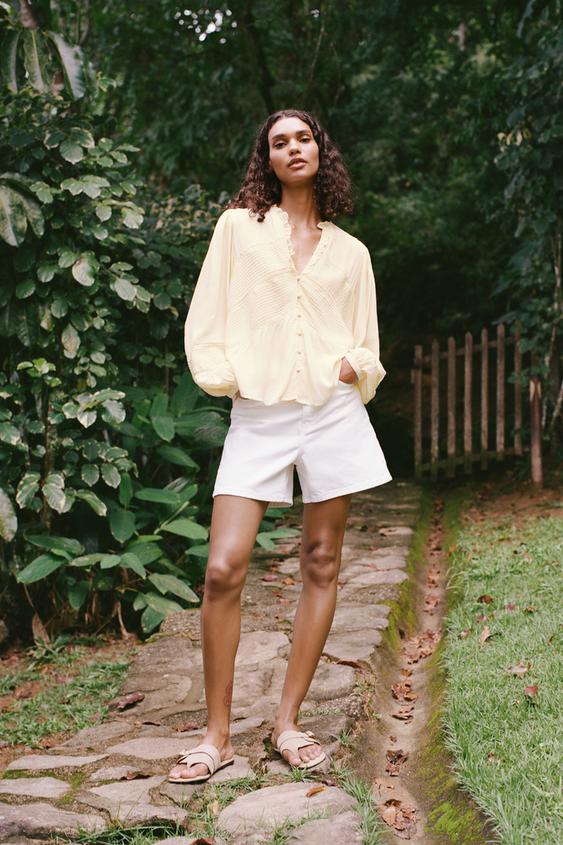 ZARA Z1975 MOM-FIT HIGH-WAIST SHORTS