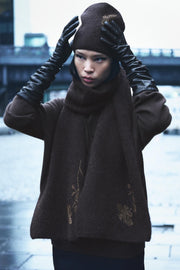 WOOL AND ALPACA BEANIE WITH BEADS