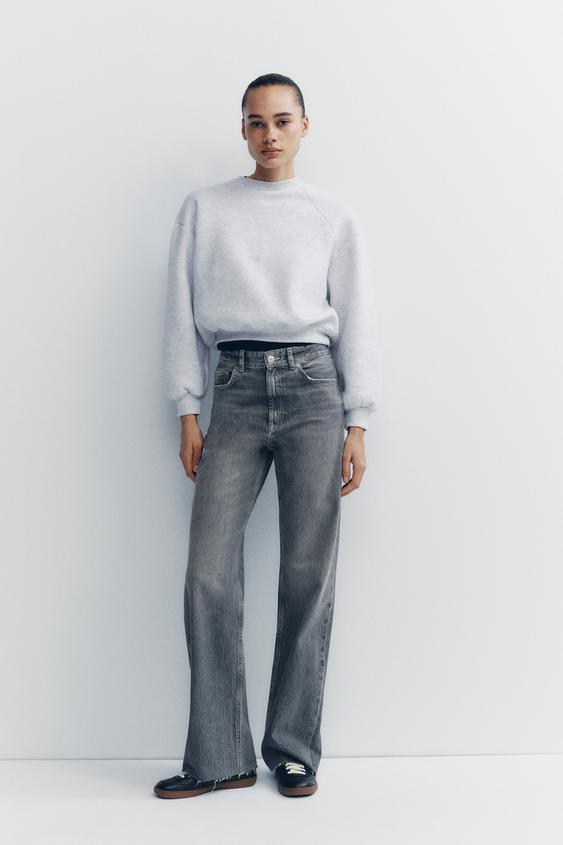 ZARA TRF WIDE-LEG HIGH-WAIST JEANS